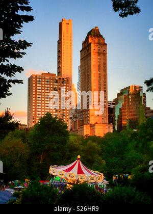 Viktorianischen Gärten Karneval ist im südlichen Teil des Central Park im Sommer, NEW YORK CITY, USA Stockfoto