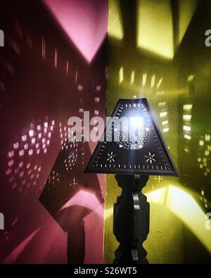 Eine Lampe mit einem Fünfzackigen Stern ziert das Hotel California in Todos Santos, Baja California, Mexiko. Es ist der Ansicht, dass in diesem Hotel die Musik Band schrieb Adler ihren berühmten Album Hotel California Stockfoto