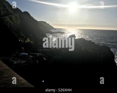 Sonnenuntergang Hafen von Ilfracombe Stockfoto