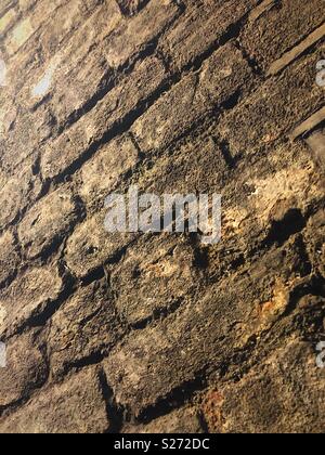 Texturierte Wand mit flockig Farbe und Form Stockfoto