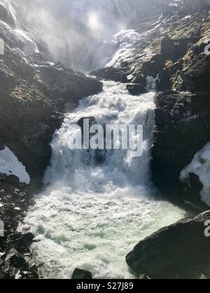 Wasserfall kjosfossen Norwegen Stockfoto