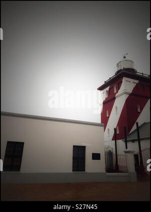 Mouille Point Lighthouse, Greenpoint, Kapstadt, Südafrika. Stockfoto