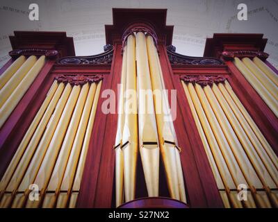 Große verzierten Orgel, Metropolitan Museum of Art, New York, USA Stockfoto