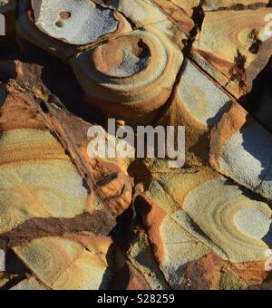 Rock Formation Widemouth Bay, Cornwall. Stockfoto