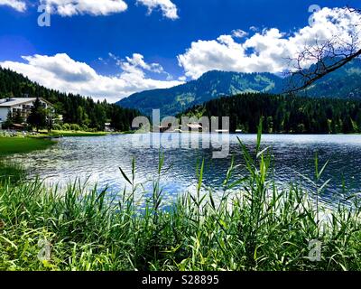 See Spitzing in den Bayerischen Alpen, Deutschland, Europa Stockfoto