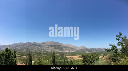 Berge in der Nähe von Orba, Spanien Stockfoto