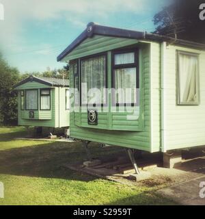 Swift Wohnwagen bei karrageen Campingplatz, Hope Cove, Devon, Vereinigtes Königreich Stockfoto