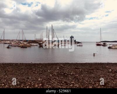 Hafen von Las Galletas auf Teneriffa Stockfoto