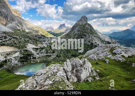 Valparola Pass, Dolomiten, Italien Stockfoto