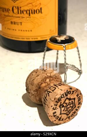 Veuve Clicquot Champagner Cork Stockfoto