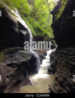 Wasserfall Watkins Glen State Park Stockfoto