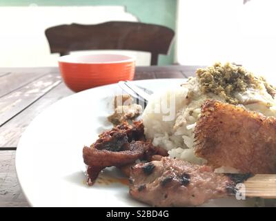 Nasi Campur Babi Bali Stockfoto