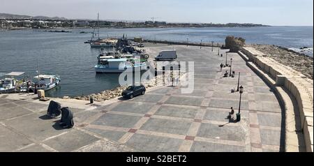 Hafen von Paphos Stockfoto