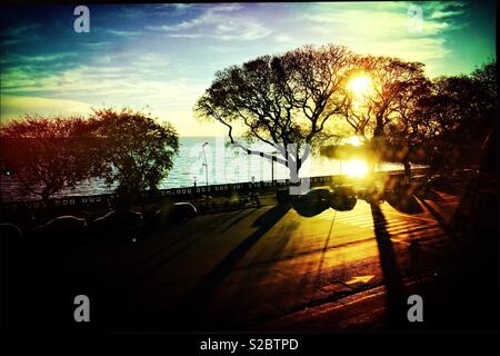 Río de la Plata Sonnenaufgang. Stockfoto