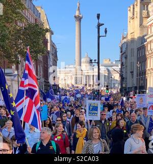 Die Abstimmung März, Whitehall, London UK Stockfoto