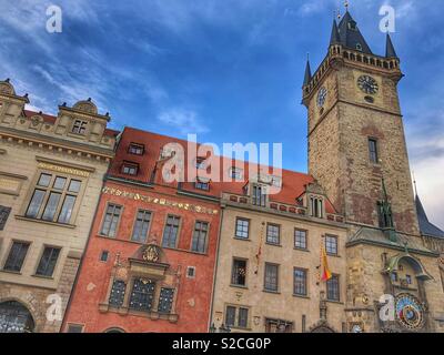 Die Astronomische Uhr in Prag. Stockfoto