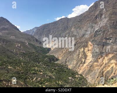 Der Colca Canyon Trekking in Peru Stockfoto