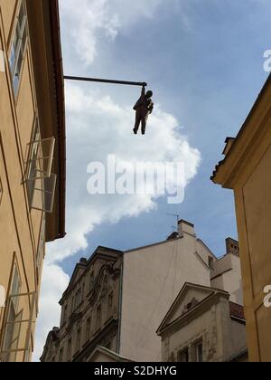 Siegmund Freud' Der Hängende Mann" in Prag Stockfoto