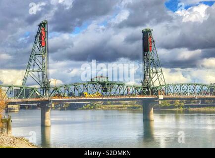 Burnside Bridge in Portland Oregon USA Stockfoto