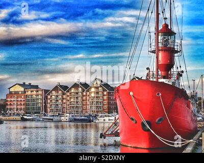 Mi Amigo radio Feuerschiff Ipswich Suffolk England Stockfoto