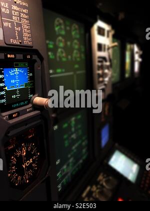 A320-Kombiinstrument Stockfoto