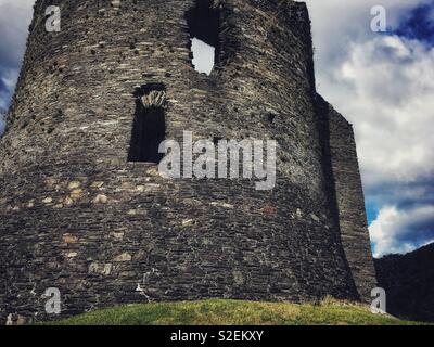 Mittelalterlichen Turm in Llanberis North Wales Stockfoto