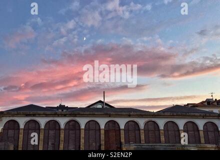 Sonnenuntergang in San Sebastián, Spanien Stockfoto