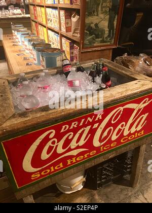 Vintage Coca Cola Stand Stockfoto