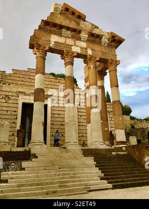 Capitolium, römische Ruinen in der Stadt Brescia, Italien Stockfoto