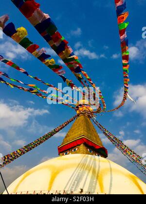 Bodhnath Stupa, Kathmandu, Nepal. Stockfoto