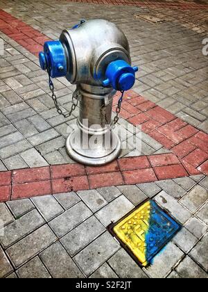 Ein Hydrant in Wan Chai, Hong Kong Island Stockfoto