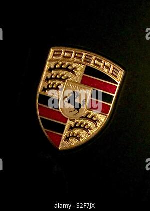 Porsche-Auto-Abzeichen Stockfoto