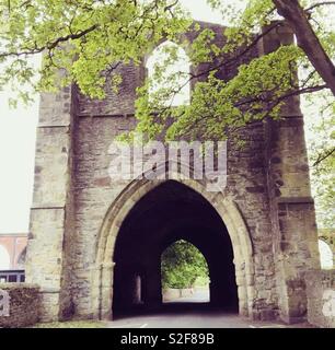 Whalley Abbey Gatehouse Stockfoto