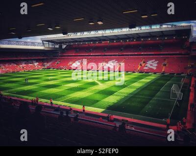 Liverpool Football Club Anfield Stadion Stockfoto