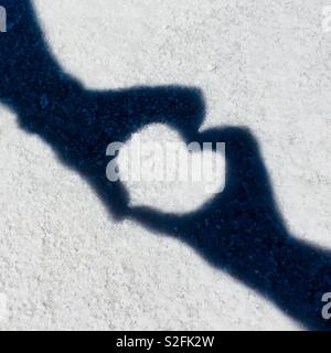 Liebe auf Salt Flats Stockfoto