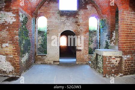 Im Inneren Fort Clinch Fernandina Beach, Florida. Stockfoto