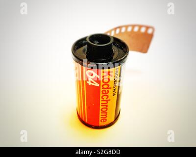 Kodak Kodachrome 64 35mm-Film Stockfoto