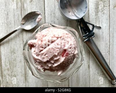 Erdbeereis Stockfoto