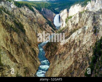 Yellowstone Nationalpark Wasserfälle in Wyoming Stockfoto
