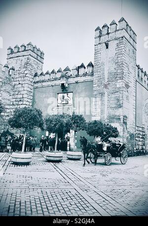 Royal alcazar von Sevilla Stockfoto