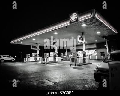 Shell Tankstelle. Glasgow. Schottland. UK. Stockfoto