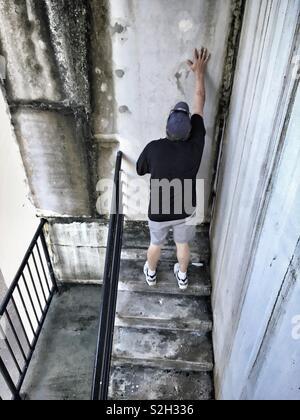 Treppe ins Nirgendwo. Stockfoto