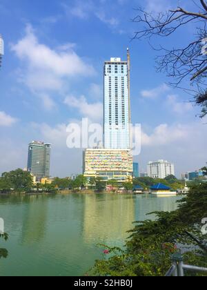 Colombo City Centre View am See Seite mit Sky begrenzen Stockfoto