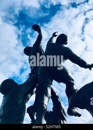 Statue in Twickenham Rugby Stadion Stockfoto