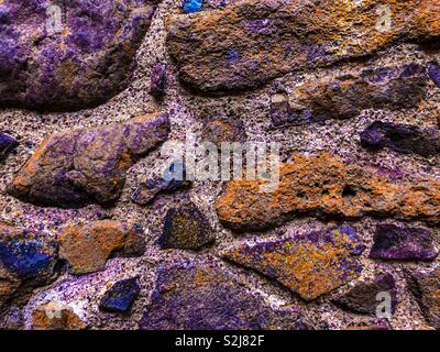 Detail, Burgmauer. Schottland. UK. Stockfoto