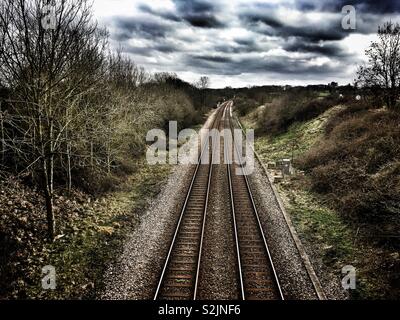 East Suffolk Nebenbahn von Lowestoft nach Ipswich an darsham Suffolk UK Stockfoto