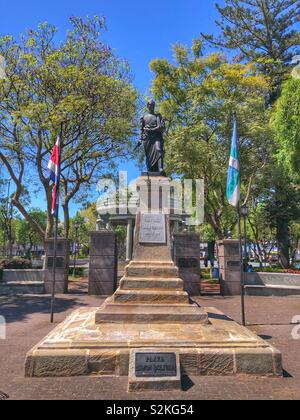 Ein Denkmal für Simon Bolivar, Costa Rica gewidmet. Stockfoto