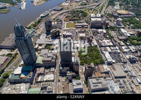 Die Innenstadt von Mobile, Alabama Stockfoto