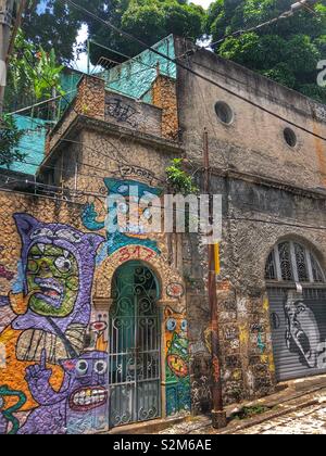 Urban Street Art in Rio de Janeiro, Brasilien. Stockfoto