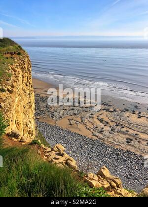 Der Glamorgan Heritage Küste bei Traeth Mawr, Nash, South Wales. Stockfoto